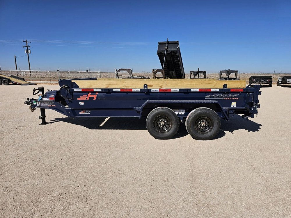 14' Horizon EZ7 Bumper Pull Dump Trailer 19" Sides - (2) 7K Axles 15844