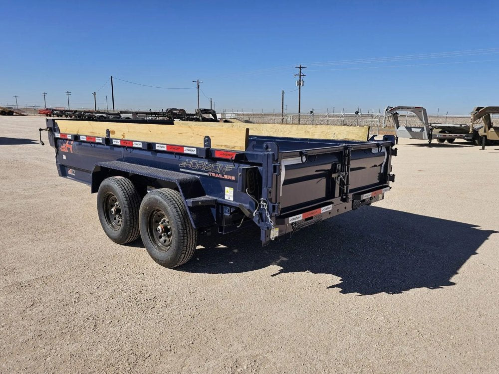 14' Horizon EZ7 Bumper Pull Dump Trailer 19" Sides - (2) 7K Axles 15844