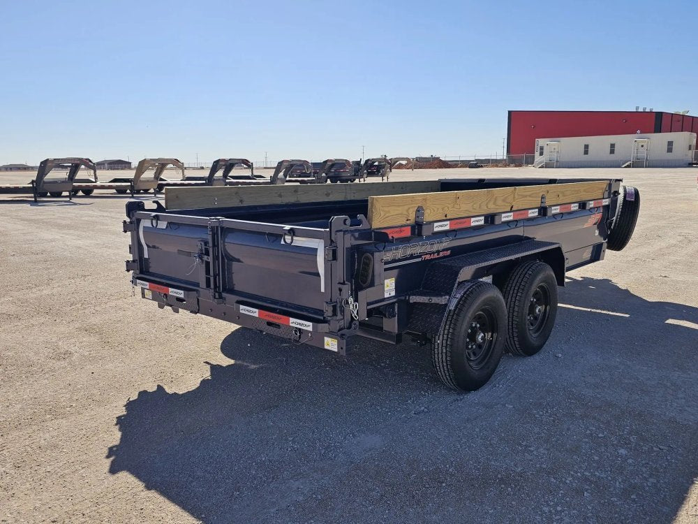 14' Horizon EZ7 Bumper Pull Dump Trailer 19" Sides - (2) 7K Axles 15844