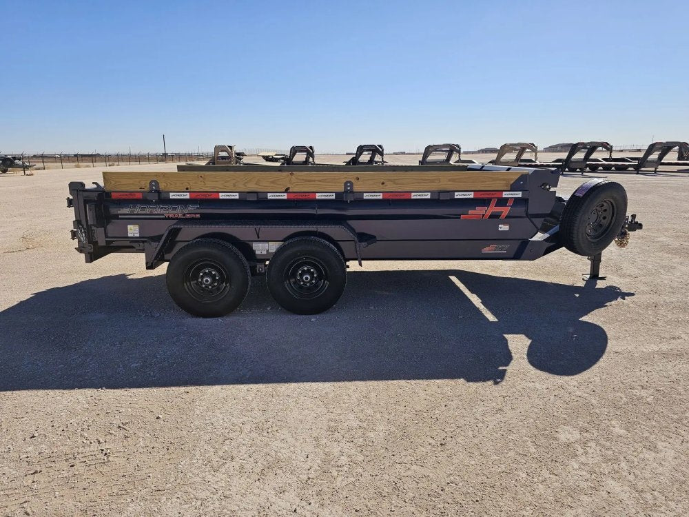 14' Horizon EZ7 Bumper Pull Dump Trailer 19" Sides - (2) 7K Axles 15844