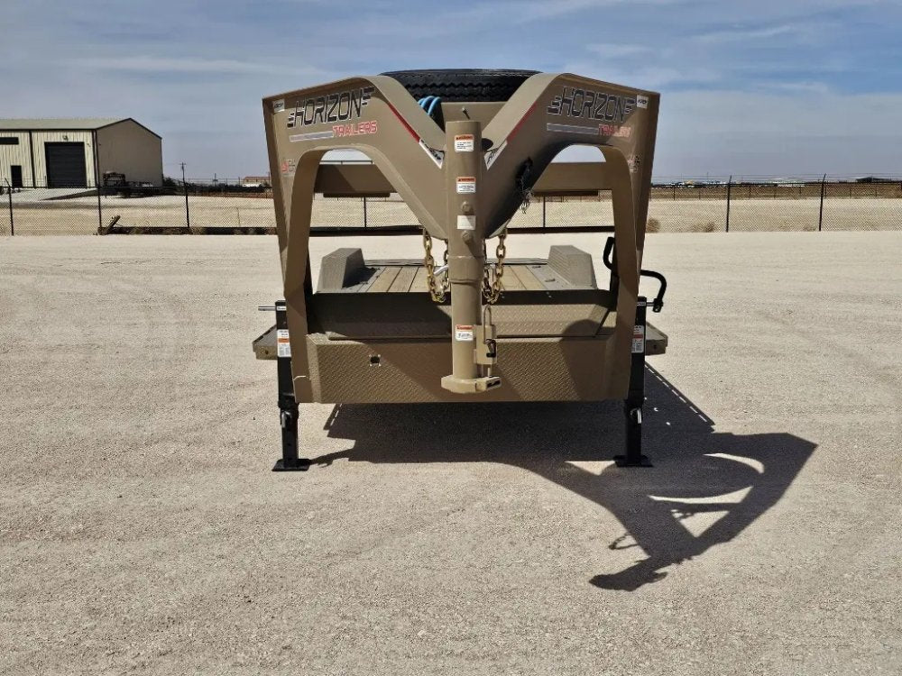 24' HEH Gooseneck Equipment Trailer Drive Over Fenders Mega Ramps - (2) 10K Axles 16114