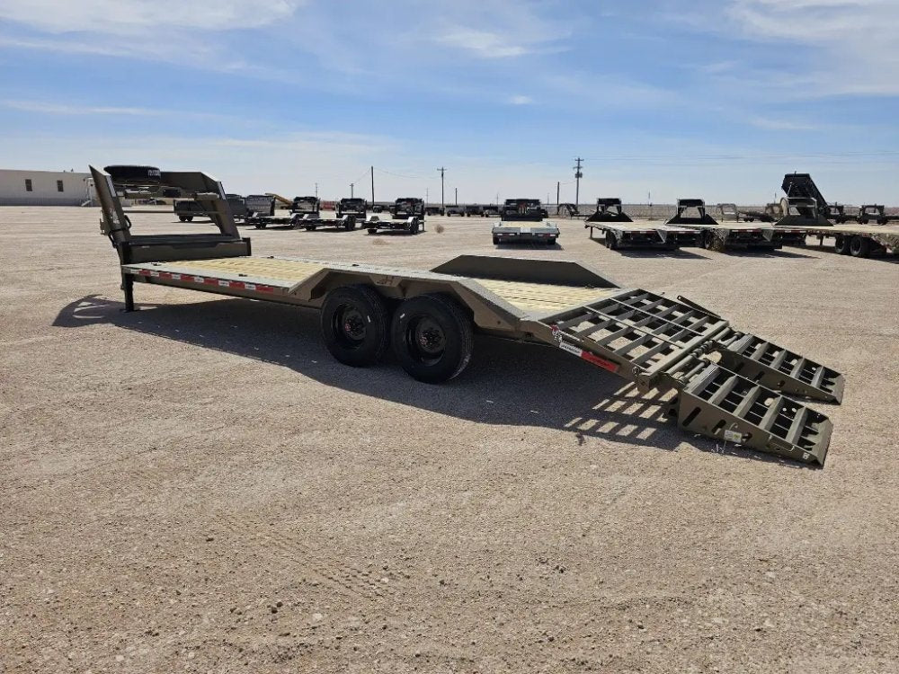 24' HEH Gooseneck Equipment Trailer Drive Over Fenders Mega Ramps - (2) 10K Axles 16114