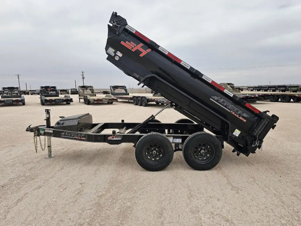 10' Horizon HZ5 Bumper Pull Dump Trailer 24" Side Walls - (2) 3.5K Axles 15796