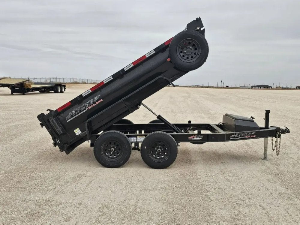 10' Horizon HZ5 Bumper Pull Dump Trailer 24" Side Walls - (2) 3.5K Axles 15796