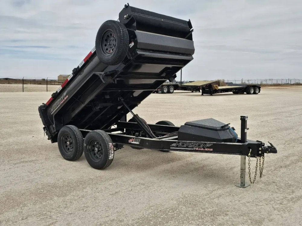 10' Horizon HZ5 Bumper Pull Dump Trailer 24" Side Walls - (2) 3.5K Axles 15796