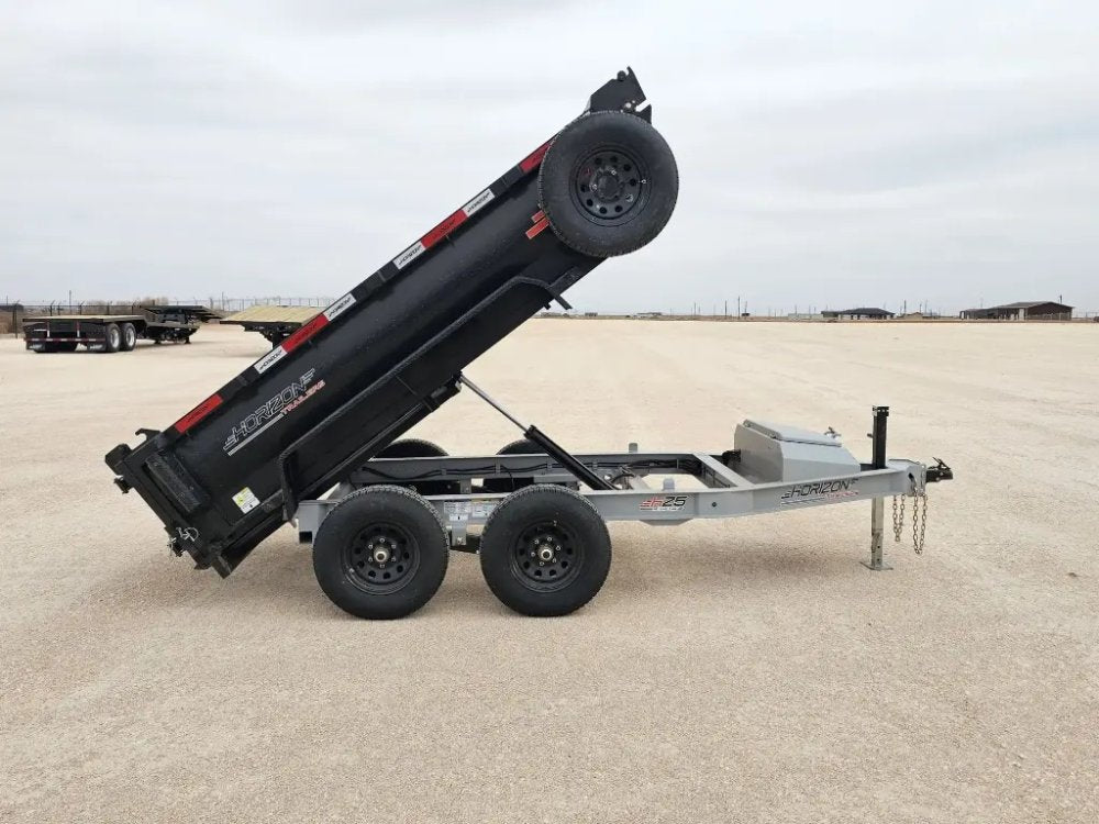 10' Horizon HZ5 Bumper Pull Dump Trailer 24" Side Walls - (2) 3.5K Axles 15809