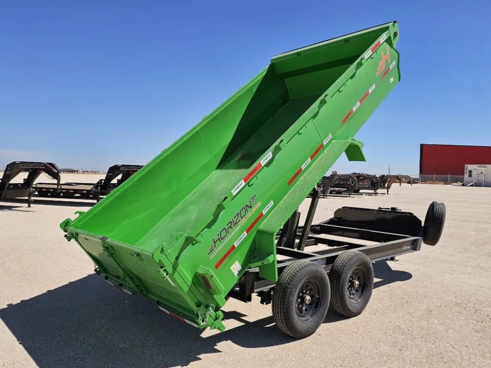 14' Horizon LZ7 Bumper Pull Dump Trailer 30" Side Walls - (2) 7K Axles 15931
