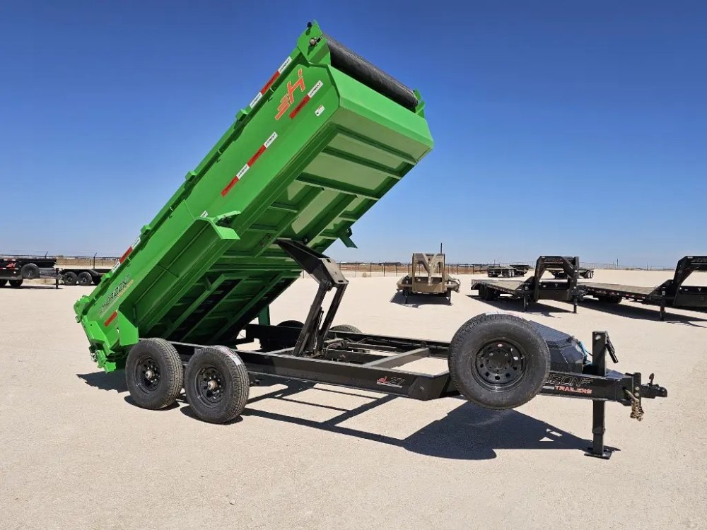 14' Horizon LZ7 Bumper Pull Dump Trailer 30" Side Walls - (2) 7K Axles 15931