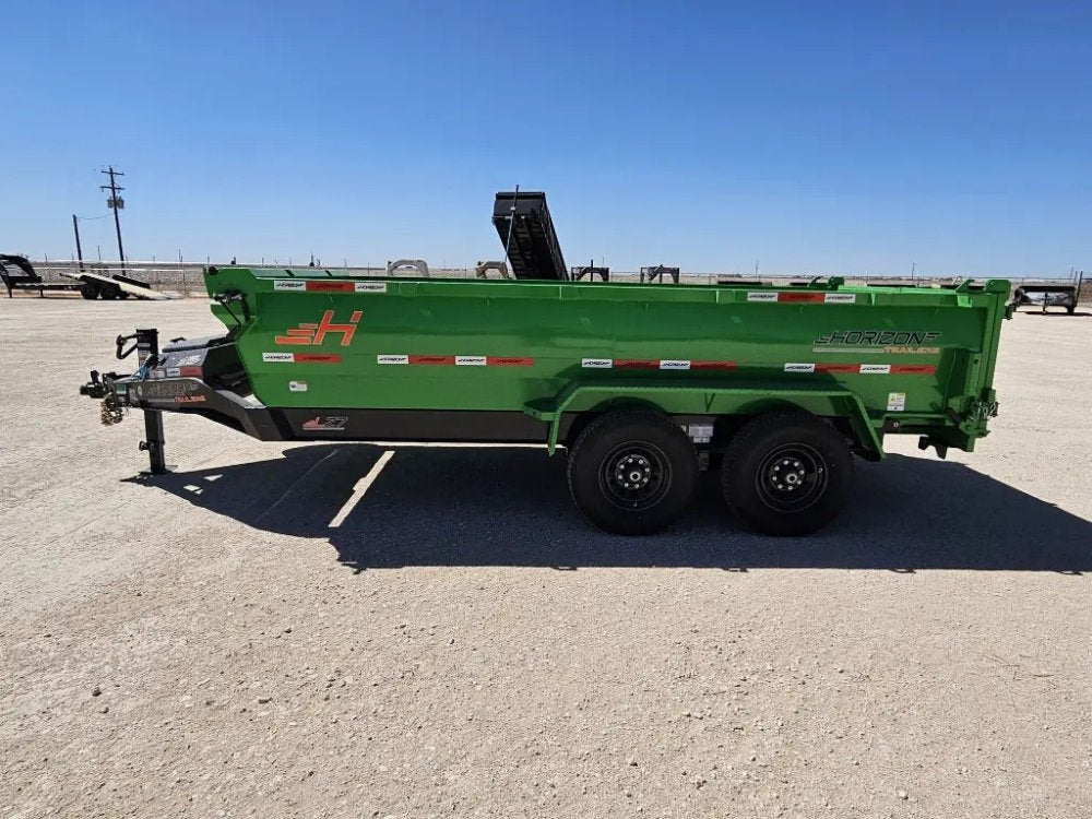 14' Horizon LZ7 Bumper Pull Dump Trailer 30" Side Walls - (2) 7K Axles 15931
