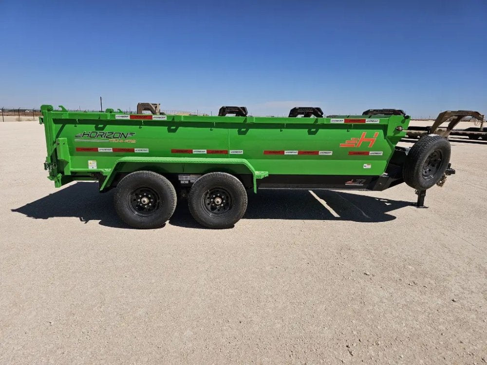14' Horizon LZ7 Bumper Pull Dump Trailer 30" Side Walls - (2) 7K Axles 15931