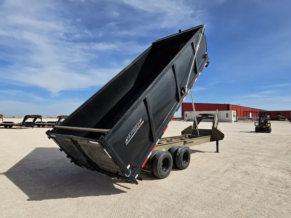 20 Horizon HZH Gooseneck Dump Trailer 48" Side Walls Hydraulic Jacks Telescopic - (2) 10K Axles 16021