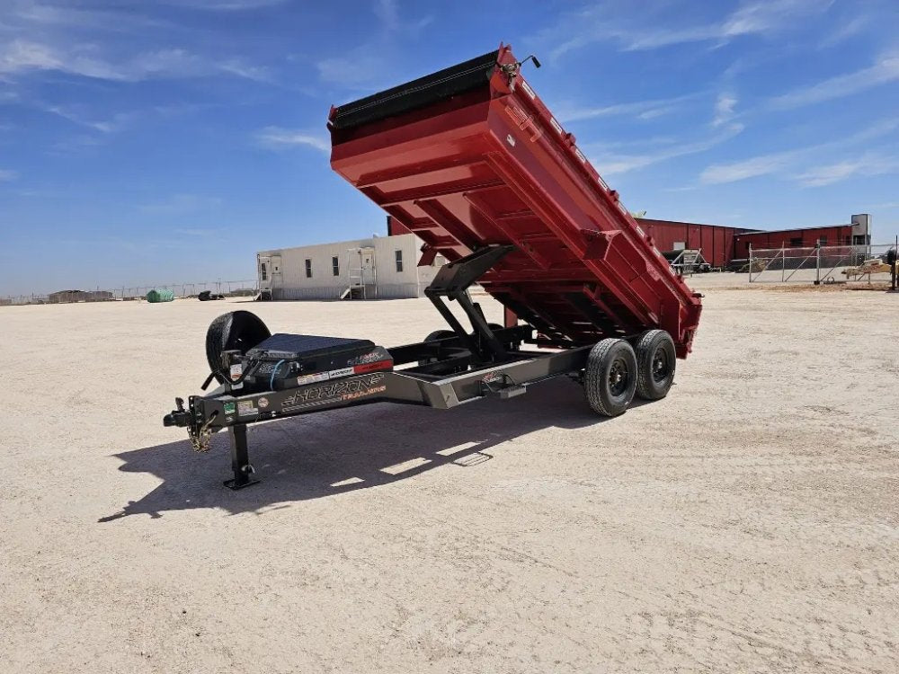 14' Horizon HZ7 Bumper Pull Dump Trailer 24" Side Walls - (2) 7K Axles 15065