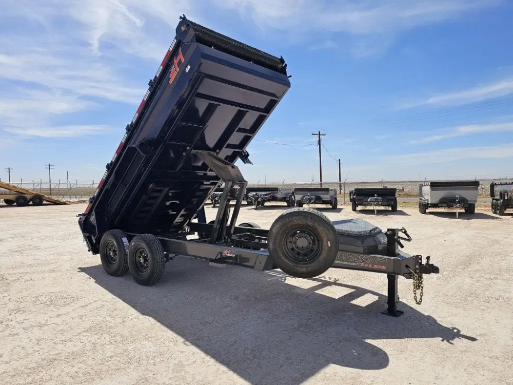 14' Horizon HZ7 Bumper Pull Dump Trailer 24" Side Walls - (2) 7K Axles 15273