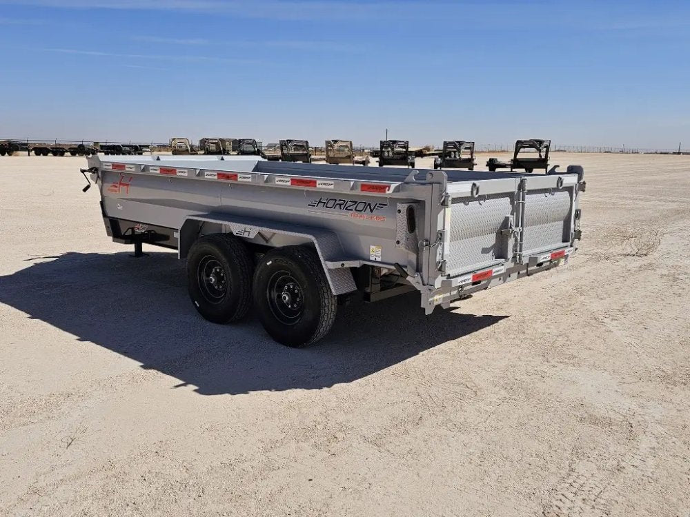 14' Horizon HZ7 Bumper Pull Dump Trailer 24" Side Walls - (2) 7K Axles 15265
