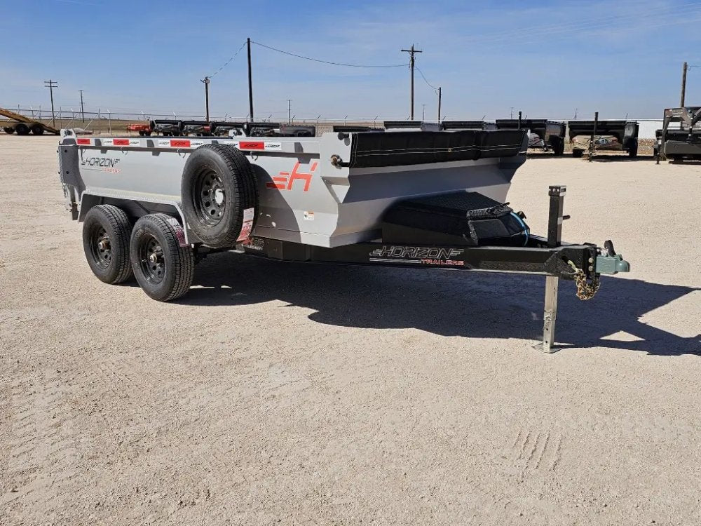 12' Horizon HZ6 Bumper Pull Dump Trailer 24" Side Walls - (2) 5.2K Axles 15158