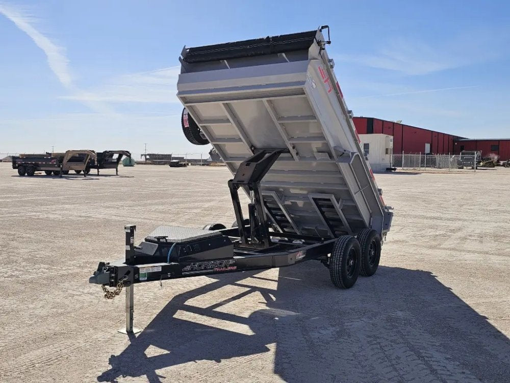 12' Horizon HZ6 Bumper Pull Dump Trailer 24" Side Walls - (2) 5.2K Axles 15158