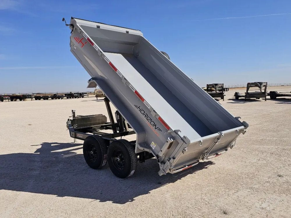 12' Horizon HZ6 Bumper Pull Dump Trailer 24" Side Walls - (2) 5.2K Axles 15158
