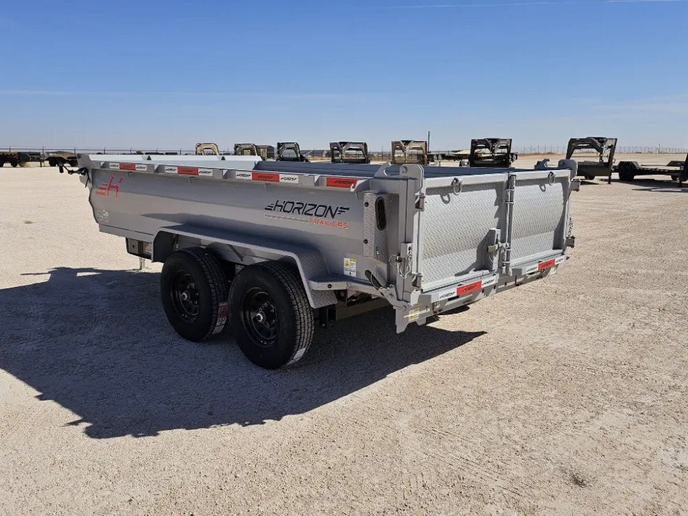 12' Horizon HZ6 Bumper Pull Dump Trailer 24" Side Walls - (2) 5.2K Axles 15158