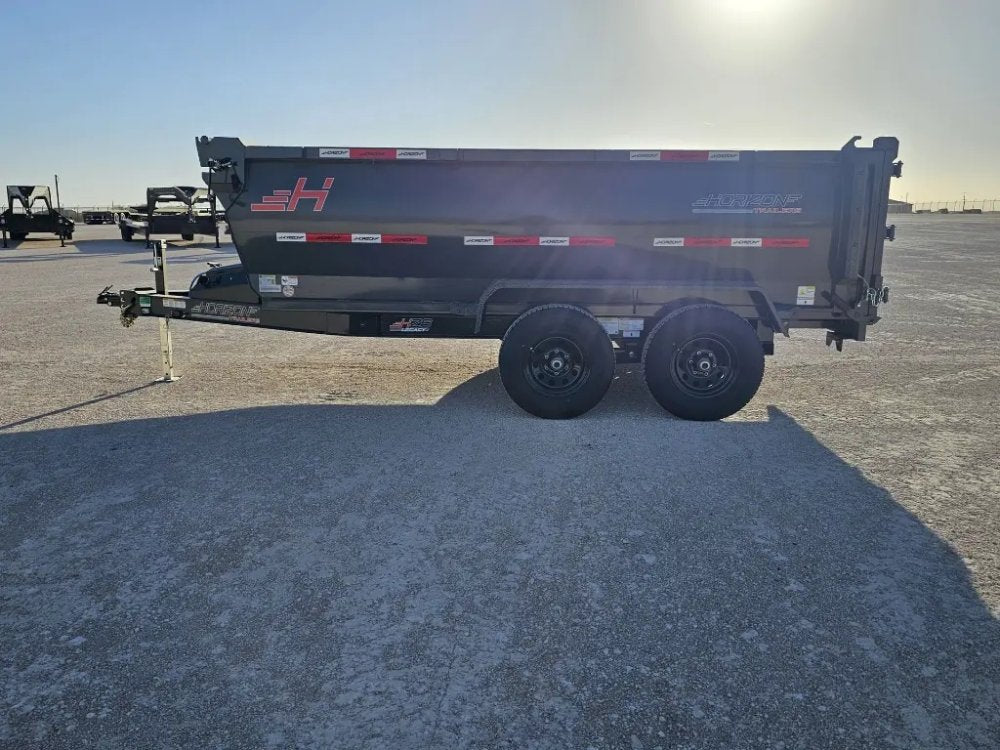 12' Horizon HZ6 Bumper Pull Dump Trailer 36" Side Walls - (2) 5.2K Axles 15964