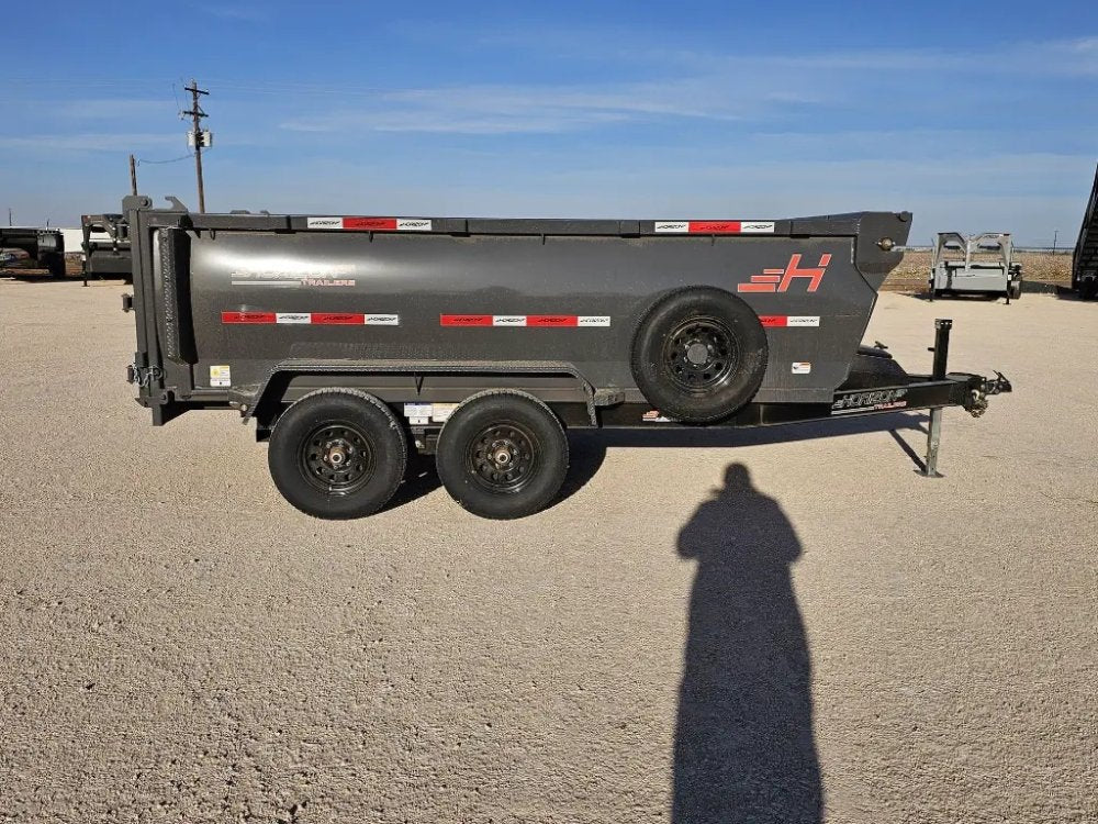 12' Horizon HZ6 Bumper Pull Dump Trailer 36" Side Walls - (2) 5.2K Axles 15964