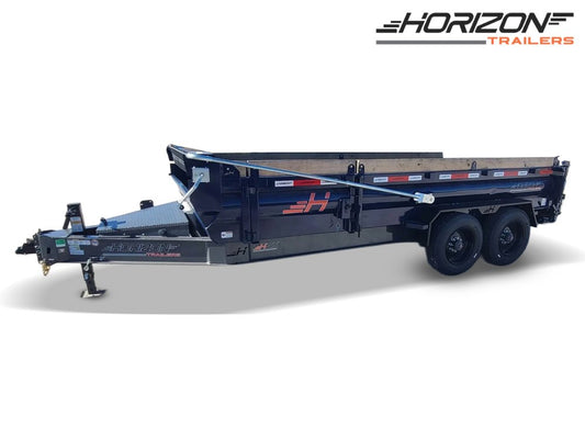 16' Horizon HZX Gooseneck Dump Trailer 24" Side Walls - (2) 10K Axles 2428