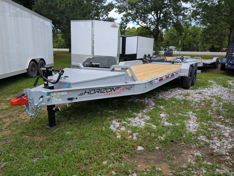 20' Horizon EHZ Bumper Pull Equipment Trailer Mega Ramps - (2) 7K Axles 11437