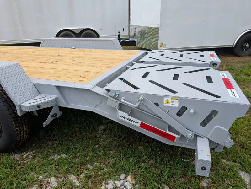 20' Horizon EHZ Bumper Pull Equipment Trailer Mega Ramps - (2) 7K Axles 11437