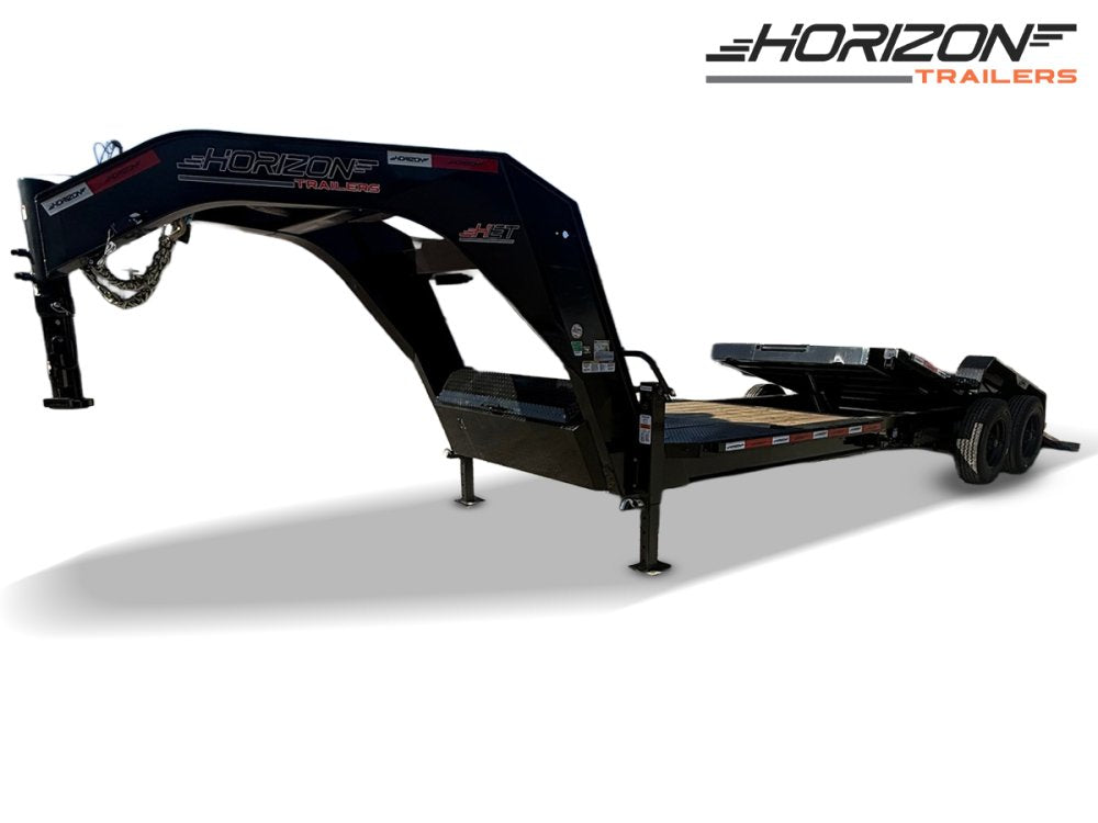 24' Horizon HET Gooseneck Equipment Tilt Trailer Drive Over Fenders - (2) 10K Axles 15459