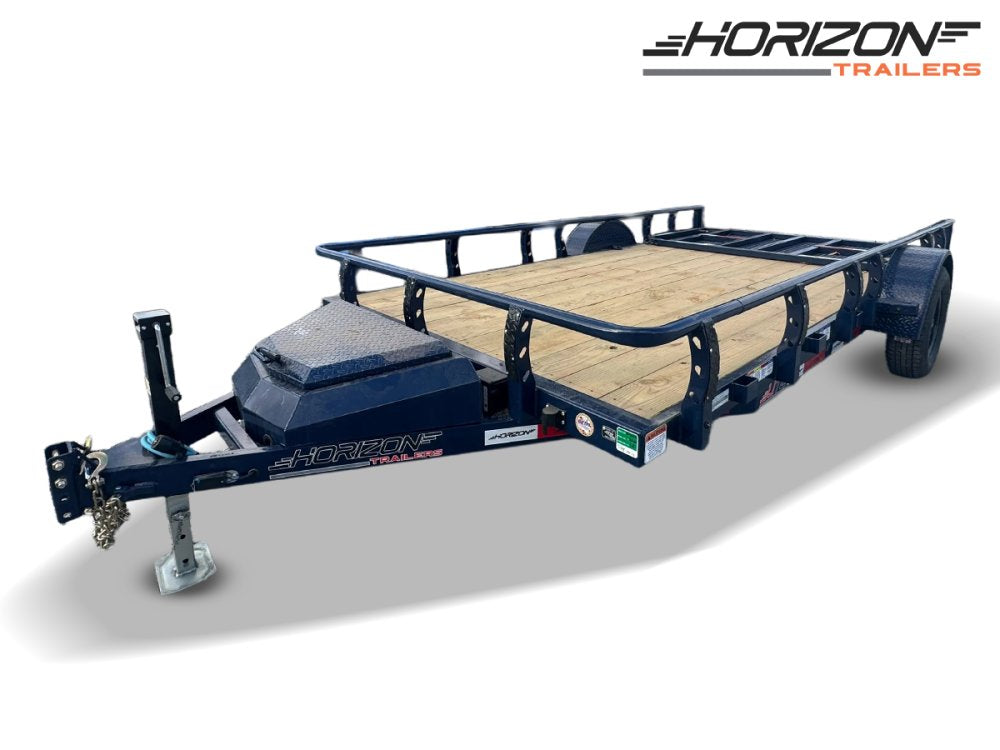 14' Horizon UTZ Bumper Pull Utility Trailer - (1) 3.5K Axles 14907