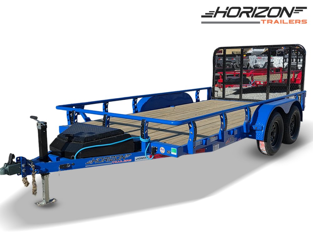 14' Horizon UTZ Bumper Pull Utility Trailer - (2) 3.5K Axles 8563