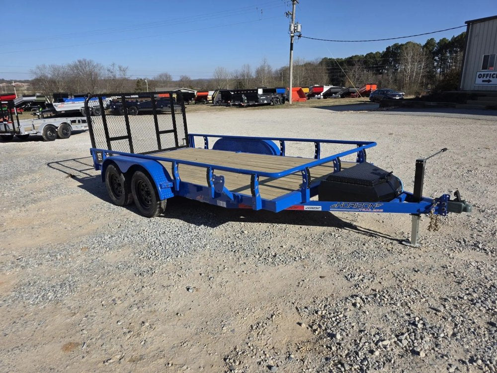 14' Horizon UTZ Bumper Pull Utility Trailer - (2) 3.5K Axles 8563
