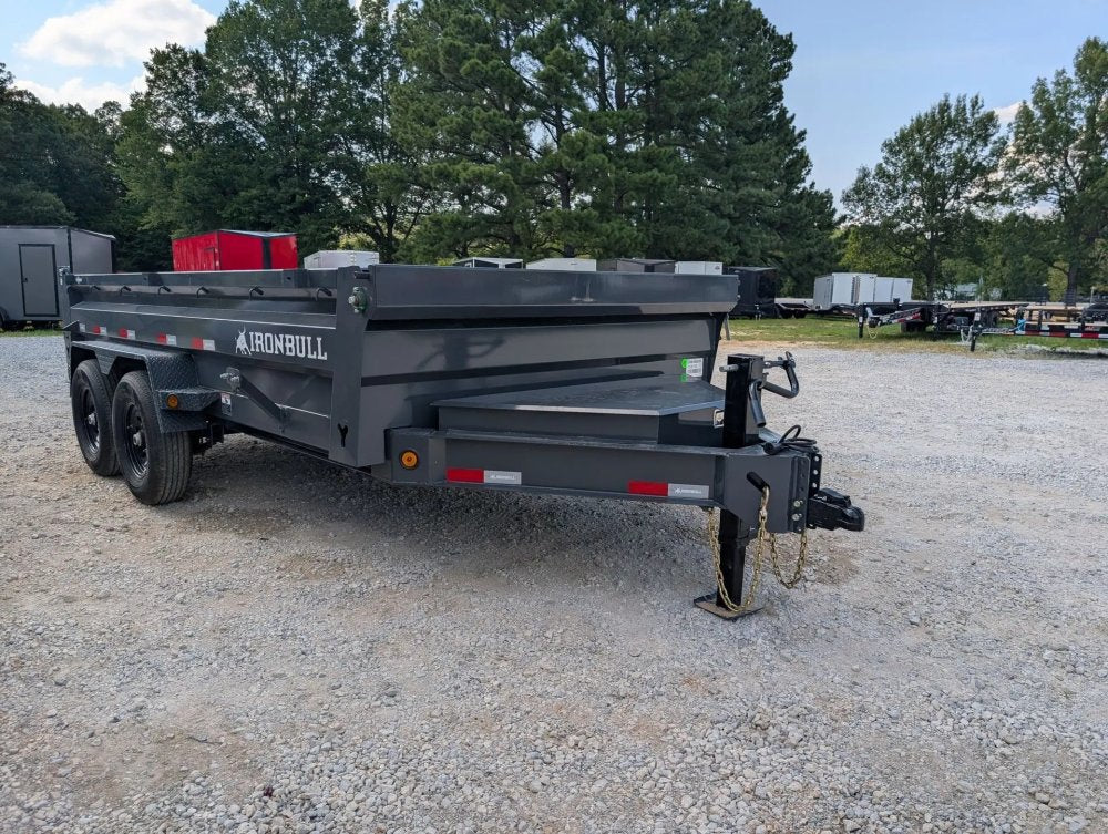 14' x 83" Iron Bull DWB Bumper Pull Dump Trailer 24" Side Walls - (2) 7,000 lb Axles 104163