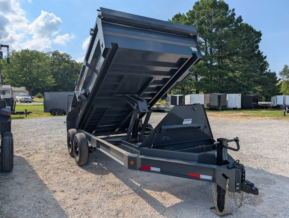 14' x 83" Iron Bull DWB Bumper Pull Dump Trailer 24" Side Walls - (2) 7,000 lb Axles 104163