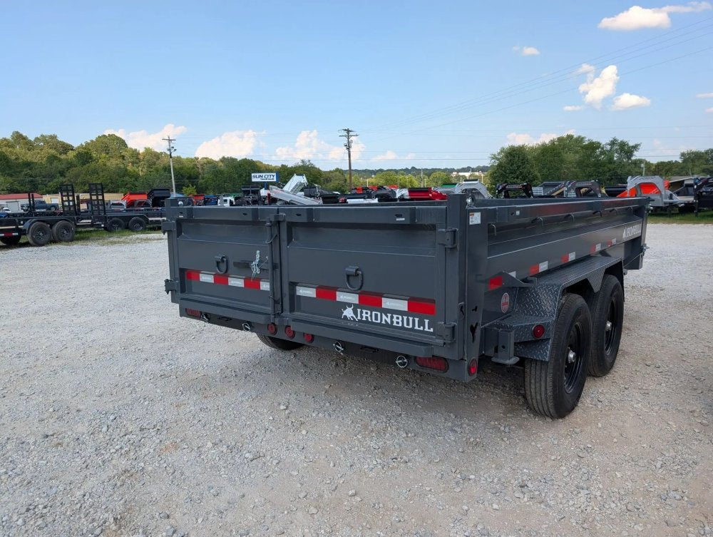 14' x 83" Iron Bull DWB Bumper Pull Dump Trailer 24" Side Walls - (2) 7,000 lb Axles 104163