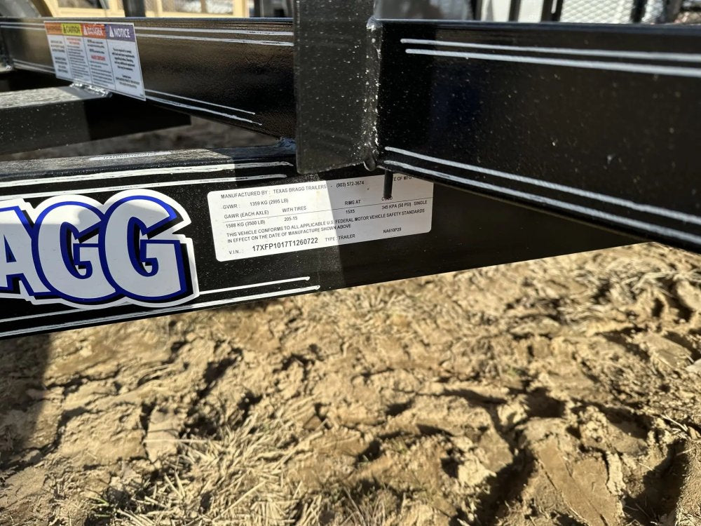 6 x 10 SA Pipe Top Utility Trailer Texas Bragg 3.5K 260722