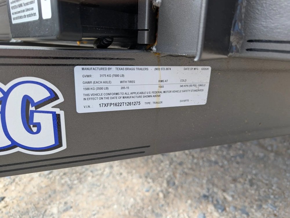 6.5 x 16 TA Pipe Top Utility Trailer Texas Bragg 6.5K 261275