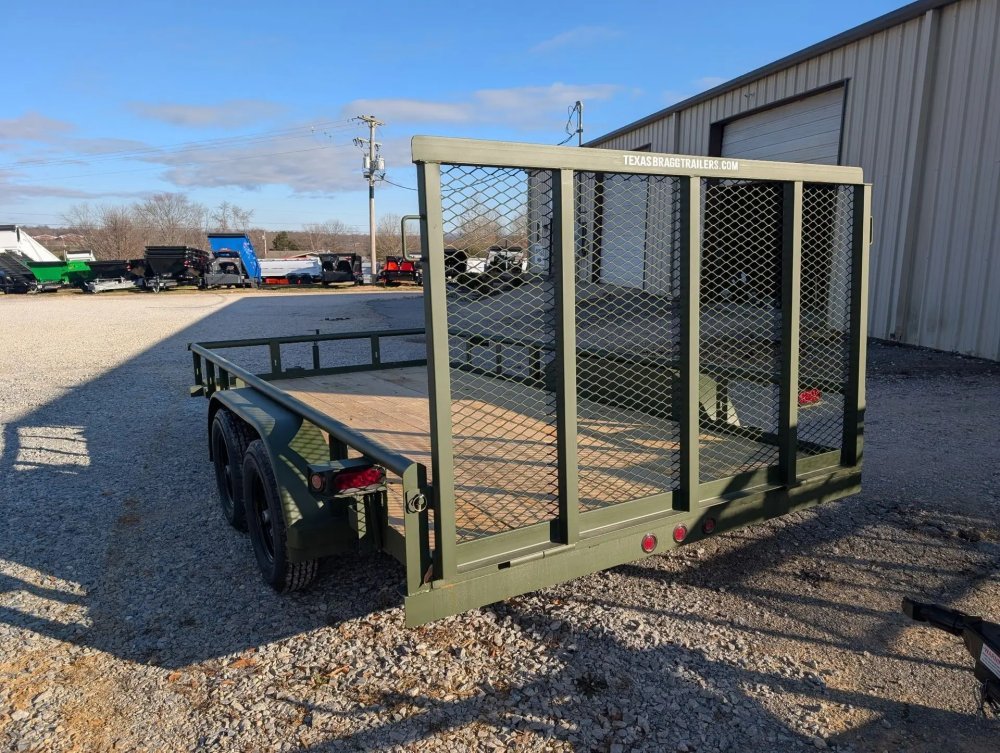 6.5 x 14 TA Pipe Top Utility Trailer Texas Bragg 6.5K 255946