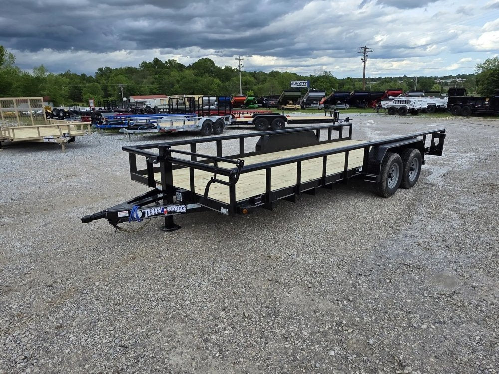 7 x 20 Equipment Trailer Pipe Top Rail Texas Bragg 9900 GVWR 252621