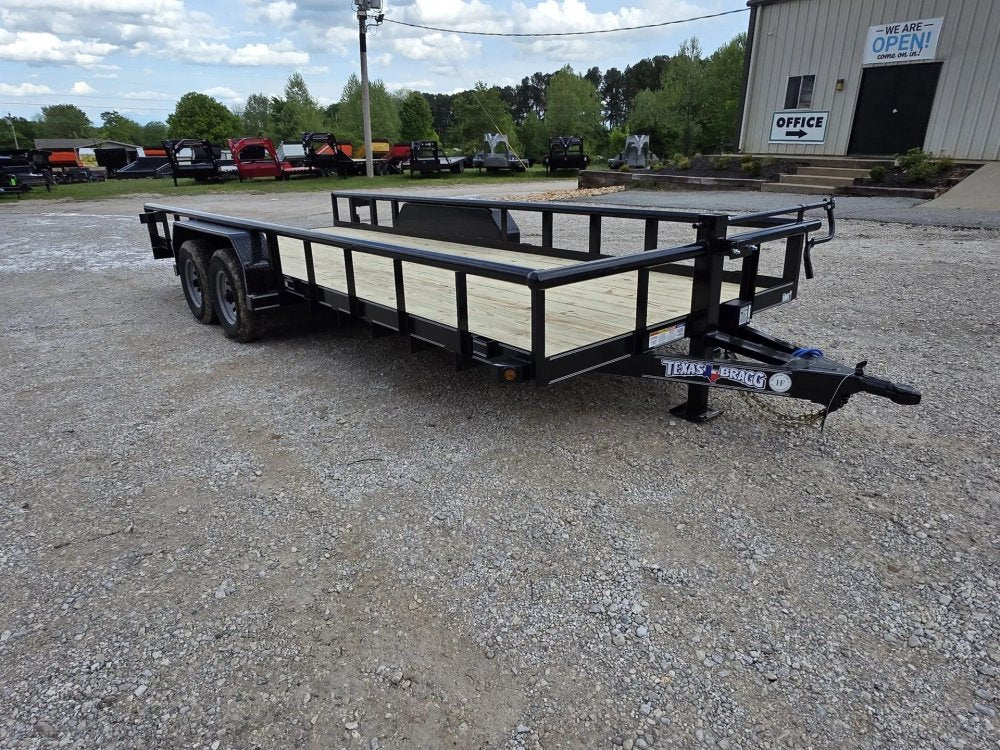 7 x 20 Equipment Trailer Pipe Top Rail Texas Bragg 9900 GVWR 252621