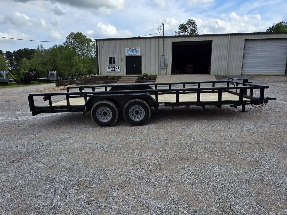7 x 20 Equipment Trailer Pipe Top Rail Texas Bragg 9900 GVWR 252621
