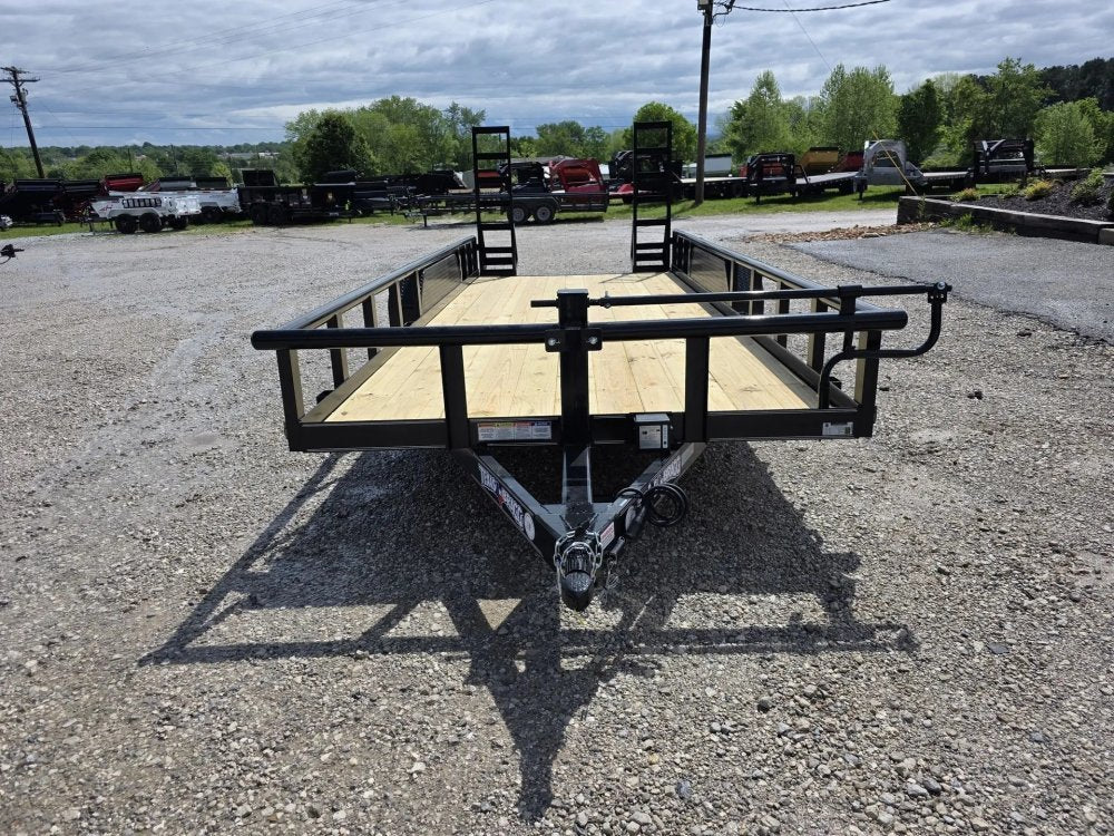 7 x 18 Equipment Trailer Pipe Top Rail Texas Bragg 9900 GVWR 252622
