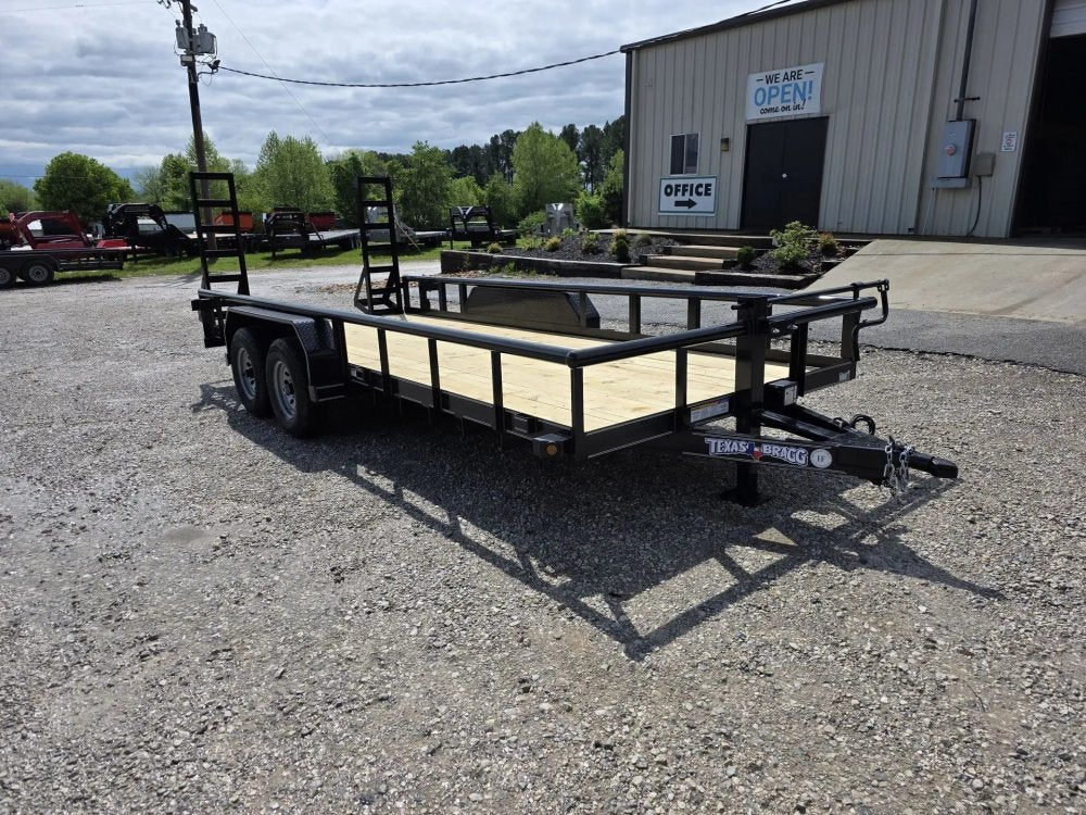 7 x 18 Equipment Trailer Pipe Top Rail Texas Bragg 9900 GVWR 252622