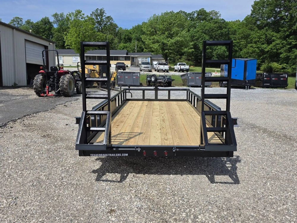 7 x 18 Equipment Trailer Pipe Top Rail Texas Bragg 9900 GVWR 252622
