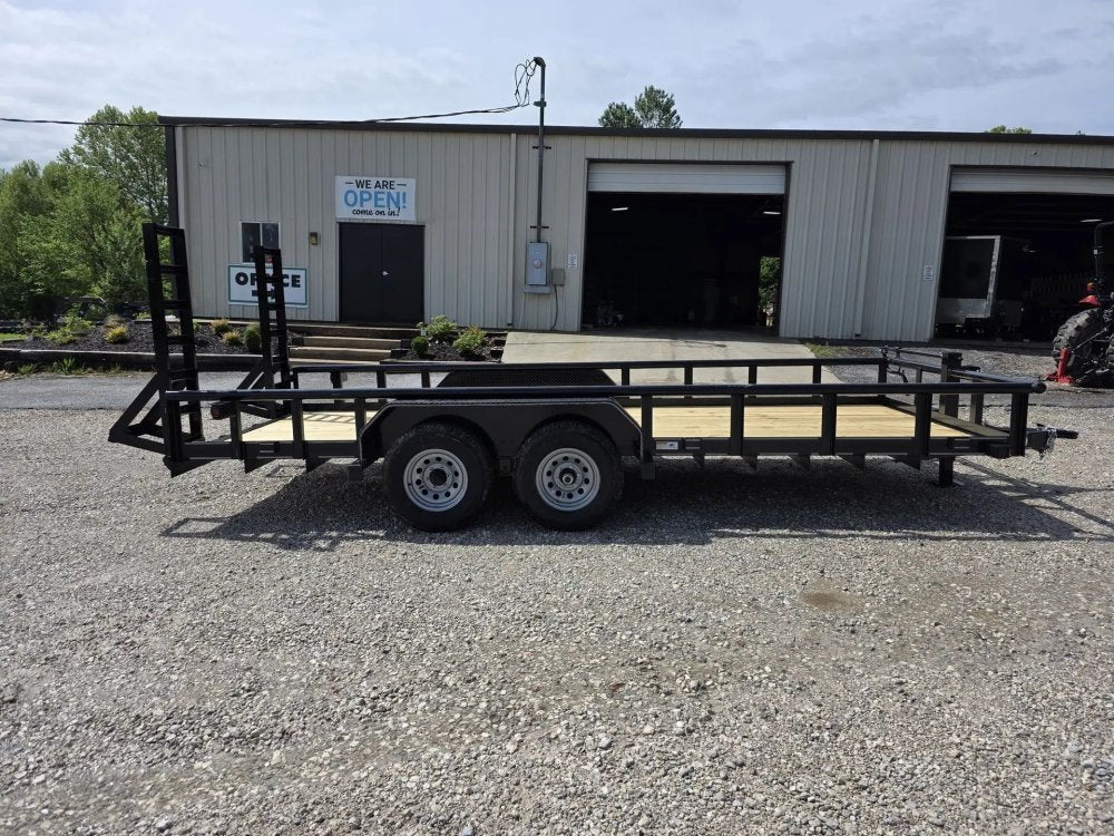 7 x 18 Equipment Trailer Pipe Top Rail Texas Bragg 9900 GVWR 252622