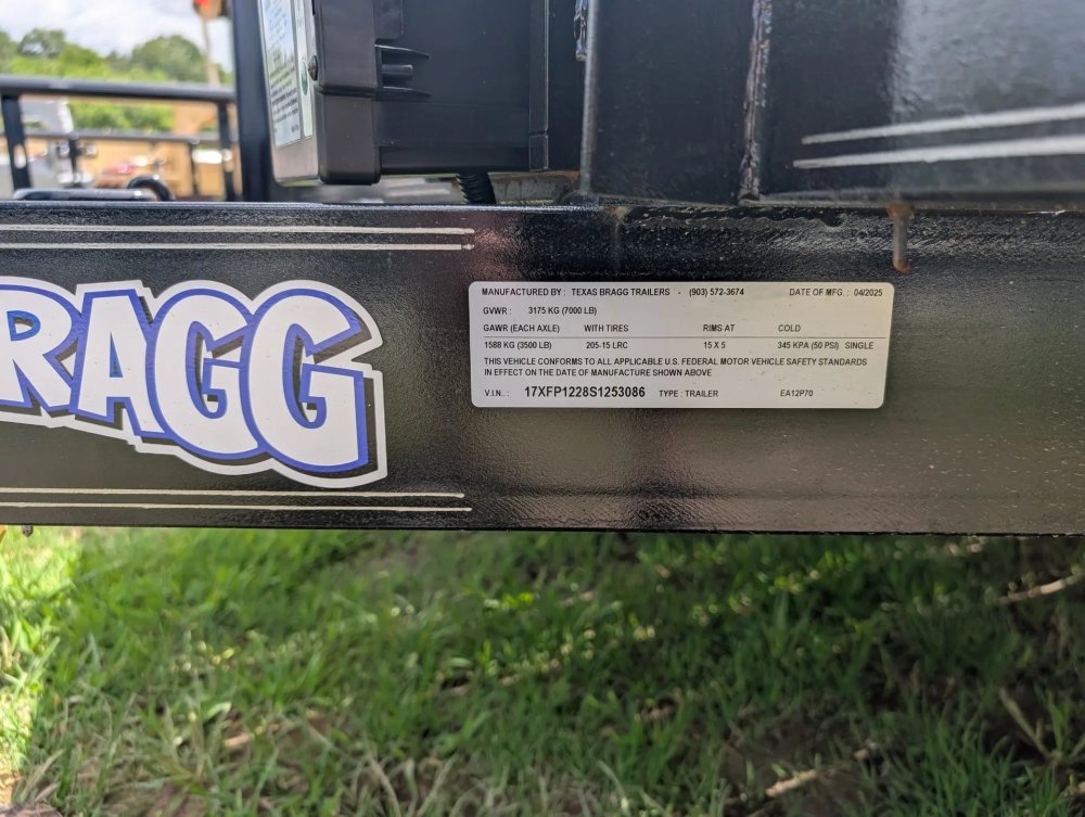 6 x 12 SA Pipe Top Utility Trailer Texas Bragg 6.5k 253086
