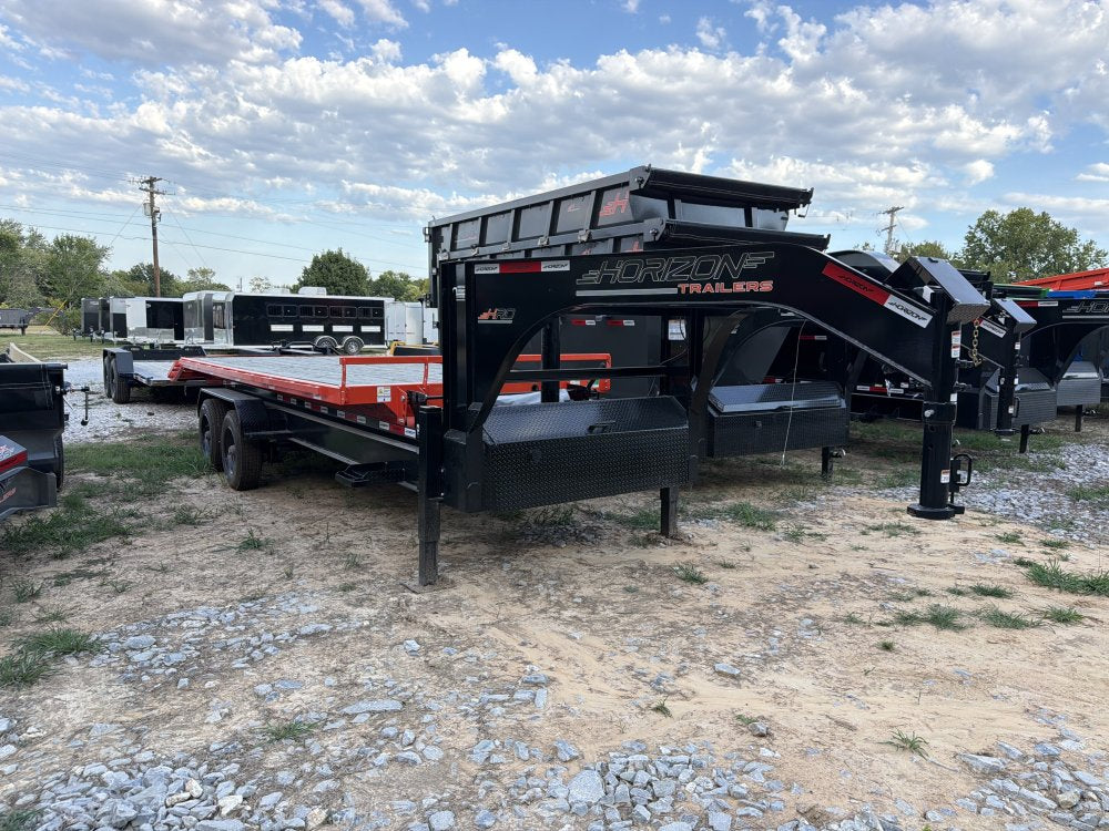 20' Horizon HRD Gooseneck Roll Off Base Trailer Telescopic 24k Lift - (2) 10K Axles 10383