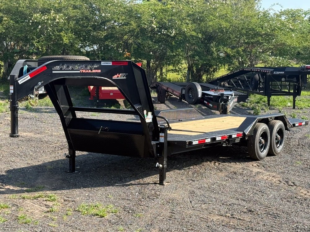 26' Horizon HET Gooseneck Equipment Tilt Trailer Drive Over Fenders - (2) 10K Axles a4-478