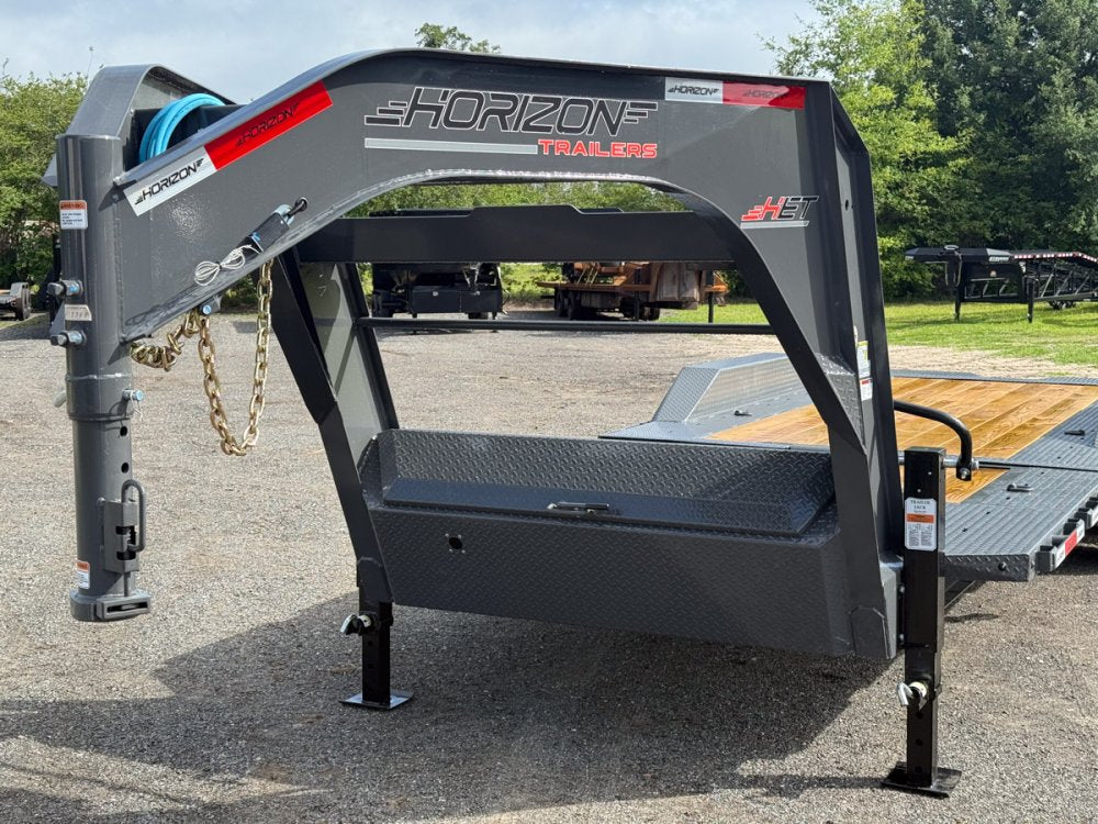 24' Horizon HET Gooseneck Equipment Tilt Trailer Drive Over Fenders - (2) 10K Axles 65-427