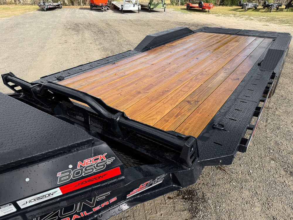 22' Horizon EHZ Bumper Pull Equipment Trailer Drive Over Fenders Mega Ramps - (2) 8K Axles 99-425