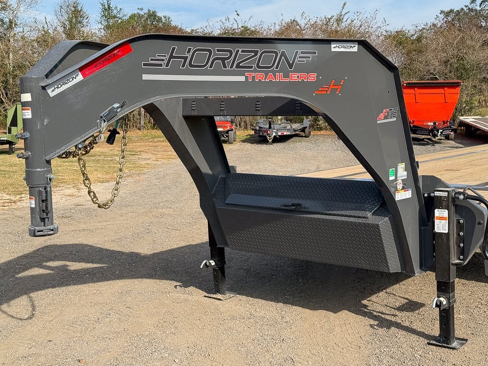 28' Horizon FTS Gooseneck Hydraulic Deckover Tilt Trailer - (2) 10K Axles 53-45f